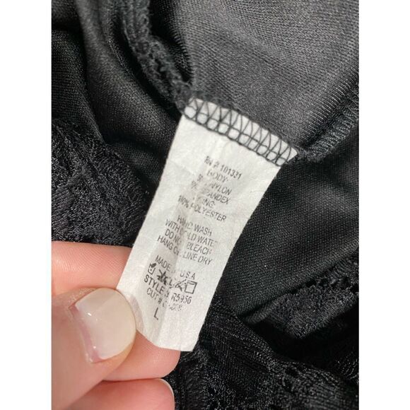 Charlotte Russe Black Lace Spaghetti Strap Open Back Dress Size Large - Picture 5 of 5